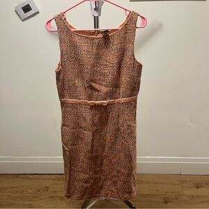 GAP Pink Tweed Dress with a velvet bow size 8